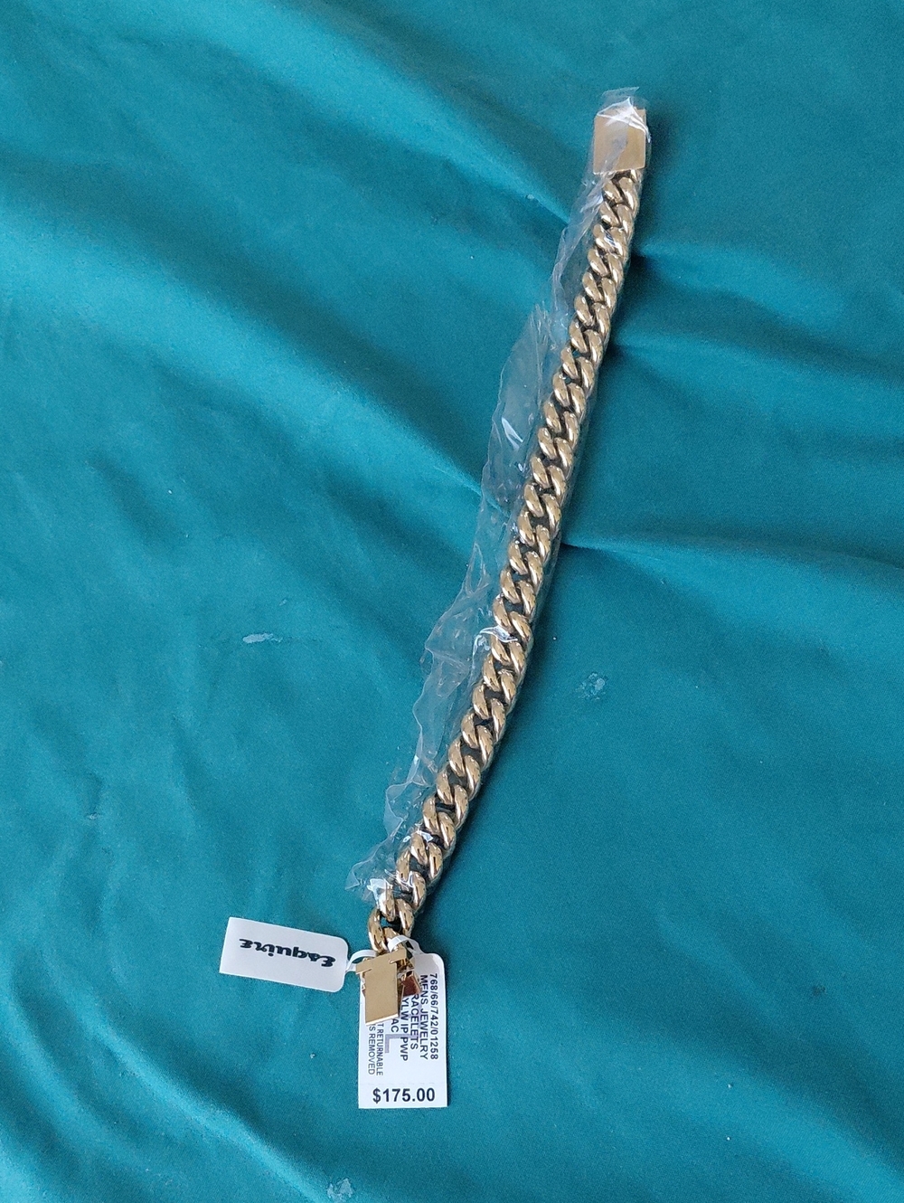 Gold-Tone Stainless Steel Curb Chain Bracelet -